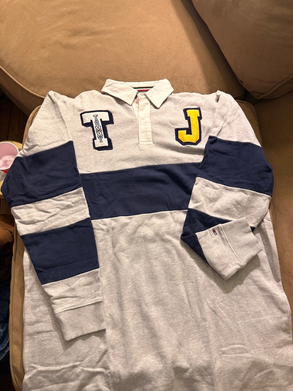 NWOT Tommy Jeans Rugby Varsity Sweatshirt 
 Collegiate Polo Sz Medium